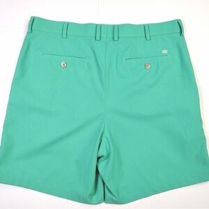 Peter Millar Teal Flat Front Shorts